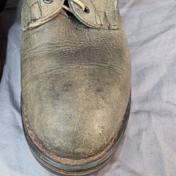 Durango Boots Lace Up Grey Green Leather Men Size 9 - Picture 2 of 8